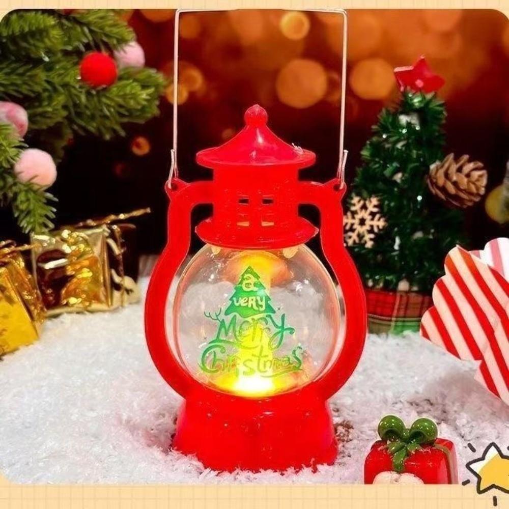 Durable Christmas Wind Lamp Santa Claus Desktop Christmas Lamp Christmas Lantern Window Display