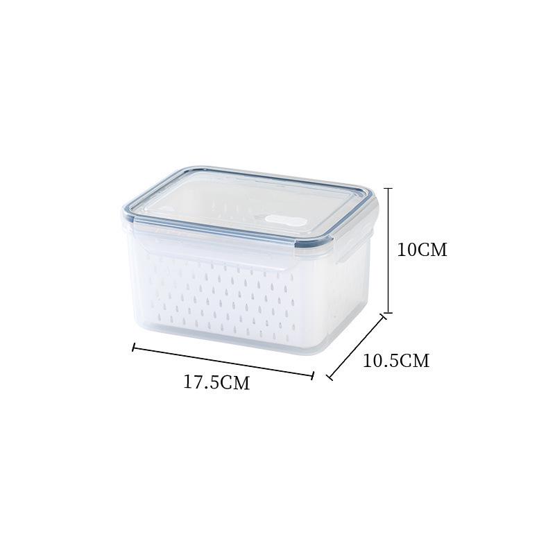 Transparent Large Capacity Kitchen Storage Box - Sealed for Fresh-Keeping Fruits, Vegetables, Meat & Dishes