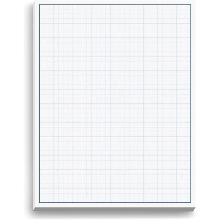 Graph Paper Pad for Blueprint Drawings, Drafting, Engineering Drawing, and Planning - Graph Paper 11x17 Blueprint Quadrille Grid Paper Pads with Blue 8-1/2 x 11  (1 Pad)
