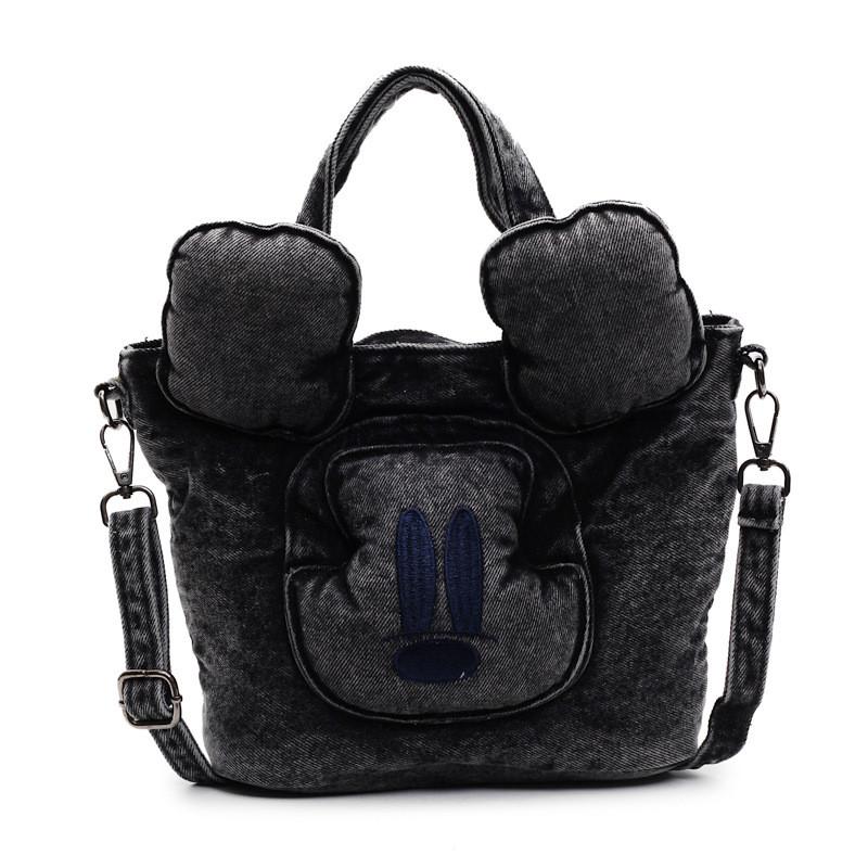 IELGY Ladies One-Shoulder Denim Large Capacity All-Match Fashion Tote Bag