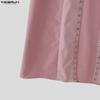 INCERUN Men Stand Neck Sleeveless Open Front Eyelet Casual Cosplay Long Vest Cardigan