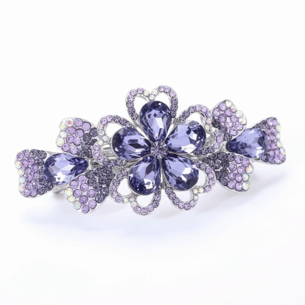 8.5cm Rhinestone Hair Clip Elegant Diamond Encrusted Ponytail Hair Clip Spring Loaded Large Size Diamond Encrusted Hair Clips
