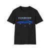 Foxbody Mustang Shirt – Blue LX Retro 80s Muscle Car Graphic Tee