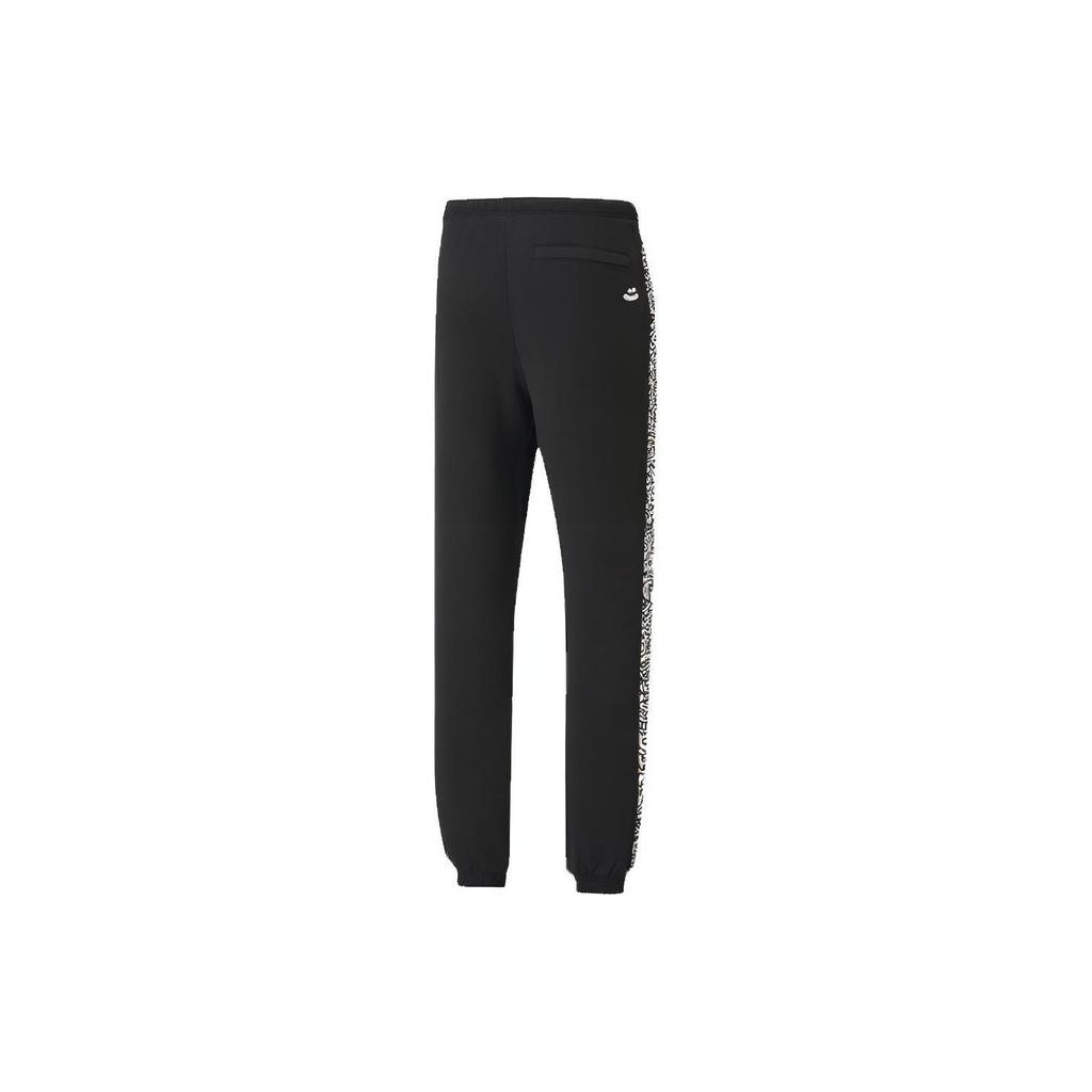 Puma Side Letter Print Casual Sport Drawstring Pants Men Bottoms Black 59865051