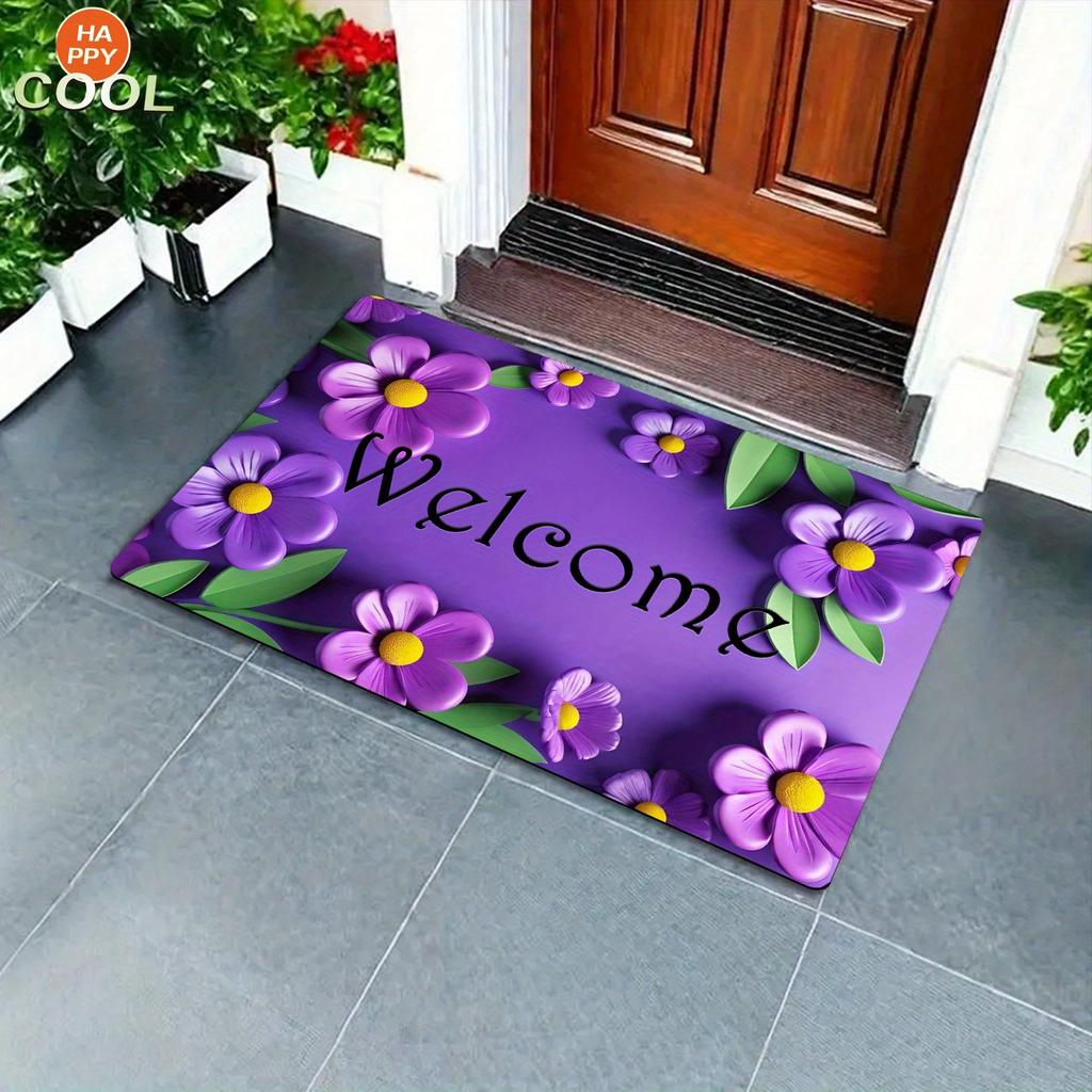 Sweet Home Welcome Doormat Sunflowers Entrance Carpet Non-Slip Floor Rugs Indoor Use Flower bedroom Kitchen Home Decoration Mats