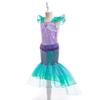 Little Mermaid Ariel Princess Costume For Girls Purple Carnival Cosplay Birthday Party Mermaids Dress Christmas Children Clothes