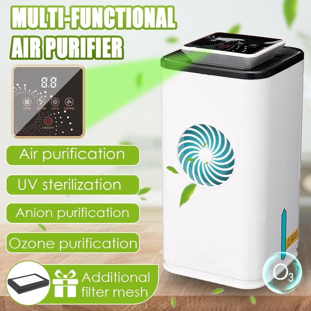 UV Air Purifier Mult-functional Ultraviolet Air Cleaner Anion Ozone Purifer UV Negative Ion Sterilization Aromatherapy