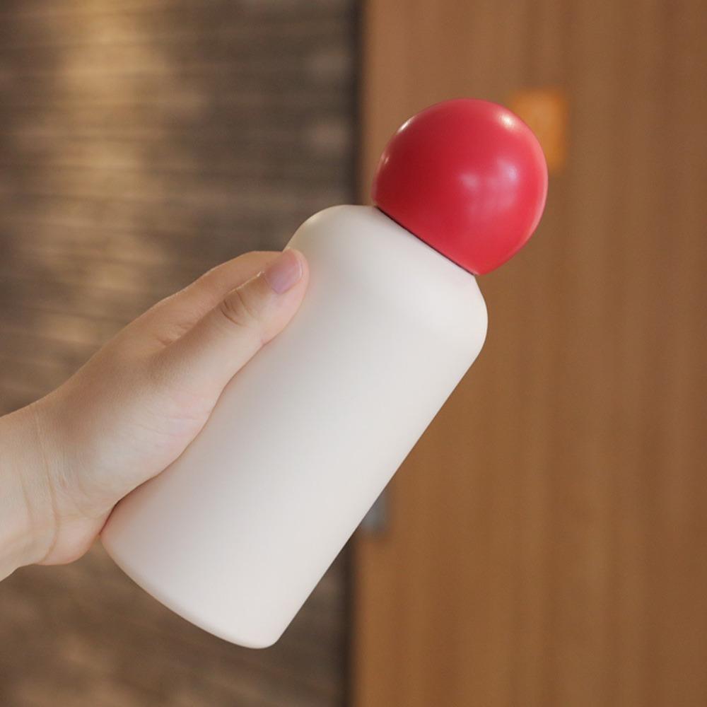 Double Wall Insulated Bottle Spherical Lid Vacuum Cup Ins Style Thermos Cup  Kids