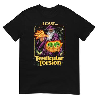 I Cast Testicular Torsion Funny Wizard Meme T-Shirt