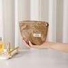 French Style Embossing Cosmetic Pouch Pillow Shape Charming Canvas Makeup Bag Portable Elegant Skincare Zipper Bag Travel
