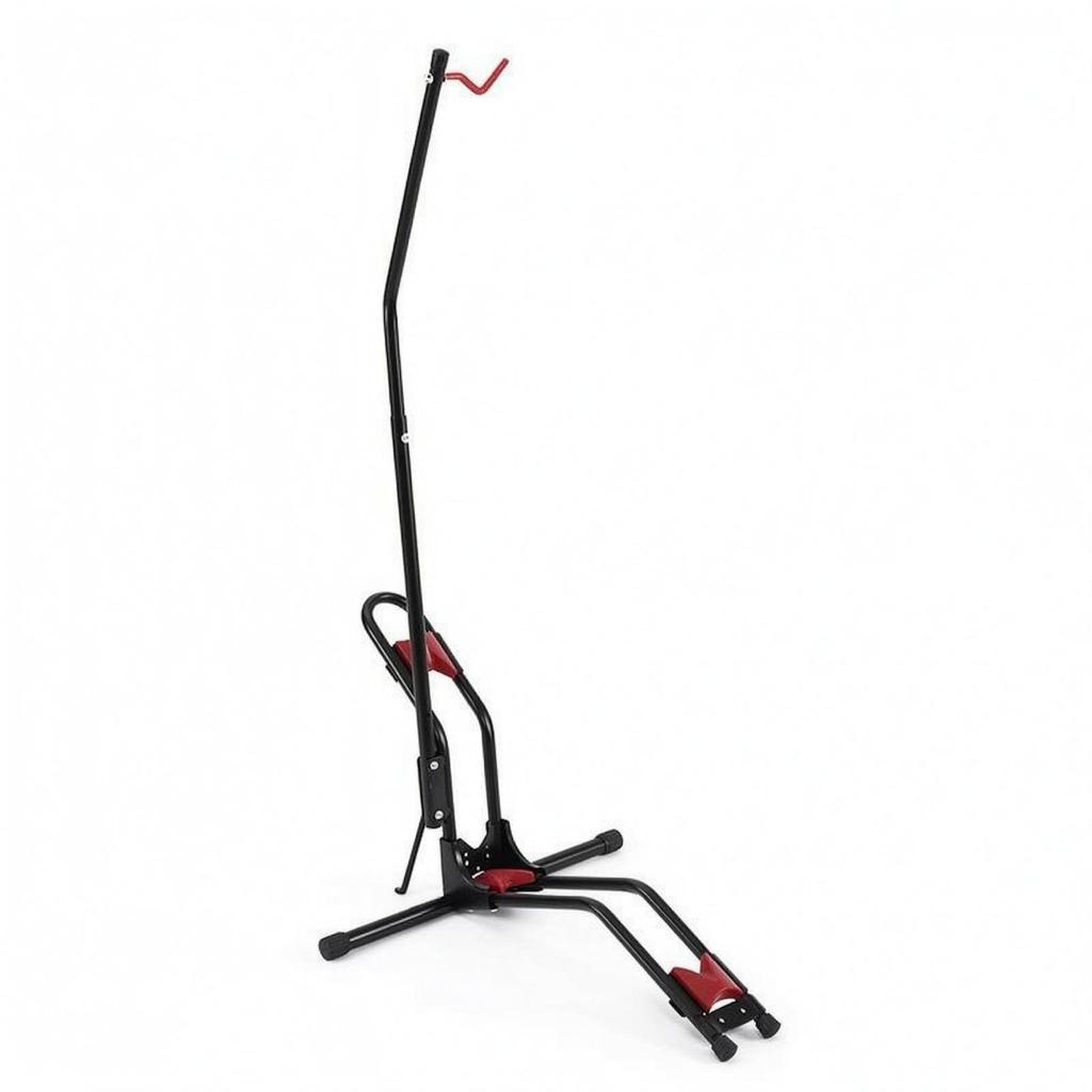Floor Cycle Stand Black Metal Upright Bike Parking Red Pads