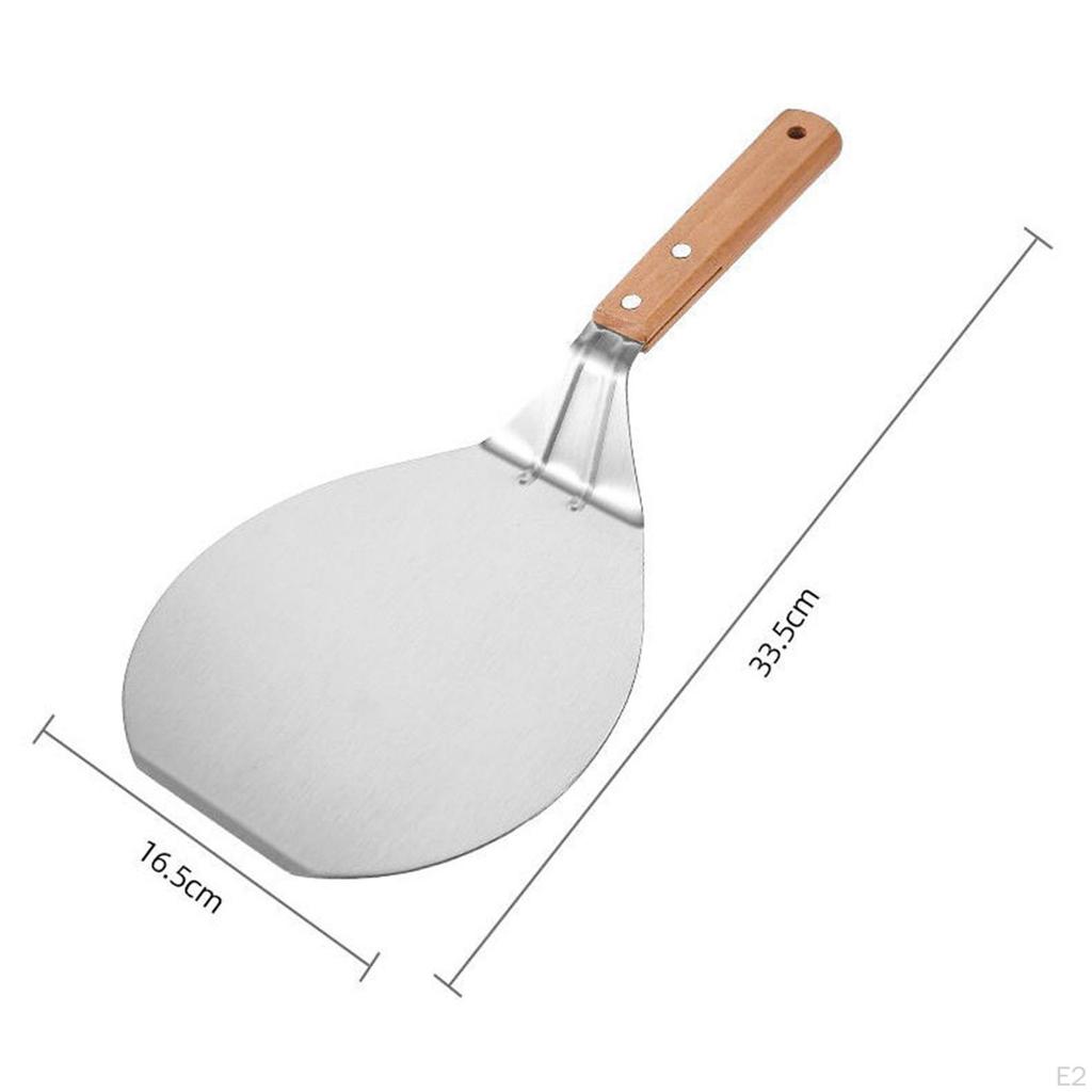 Baking Paddle, Pizza Turning Peel With Wooden Handle, Cake Lifter Transfer Tray For BBQ Baker Pasta