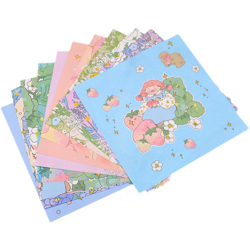 Colorful Cartoon Origami Paper for Kids – Heart & Crane DIY Craft Cardstock