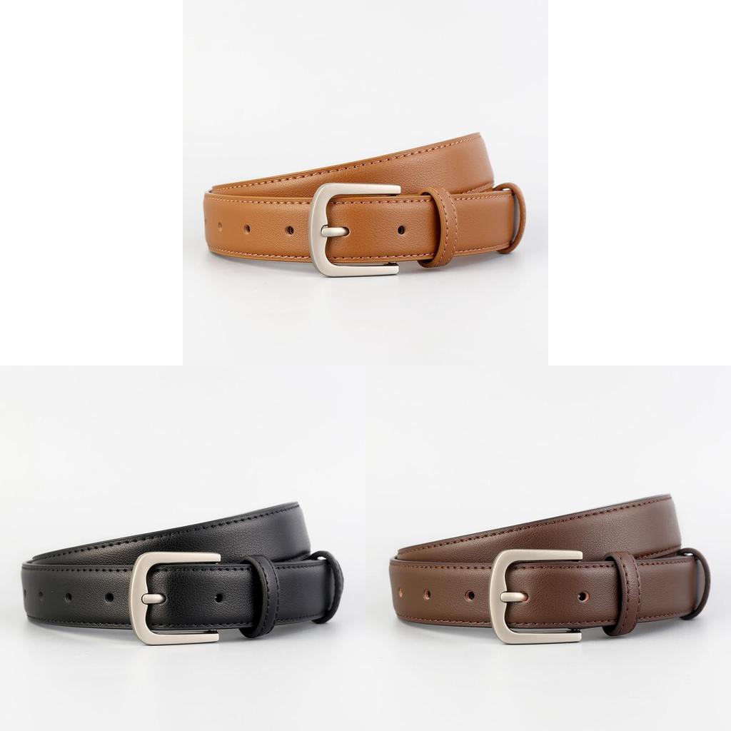 Genuine Leather Lady Belt With Alloy Buckle For Business And Casual Outfits