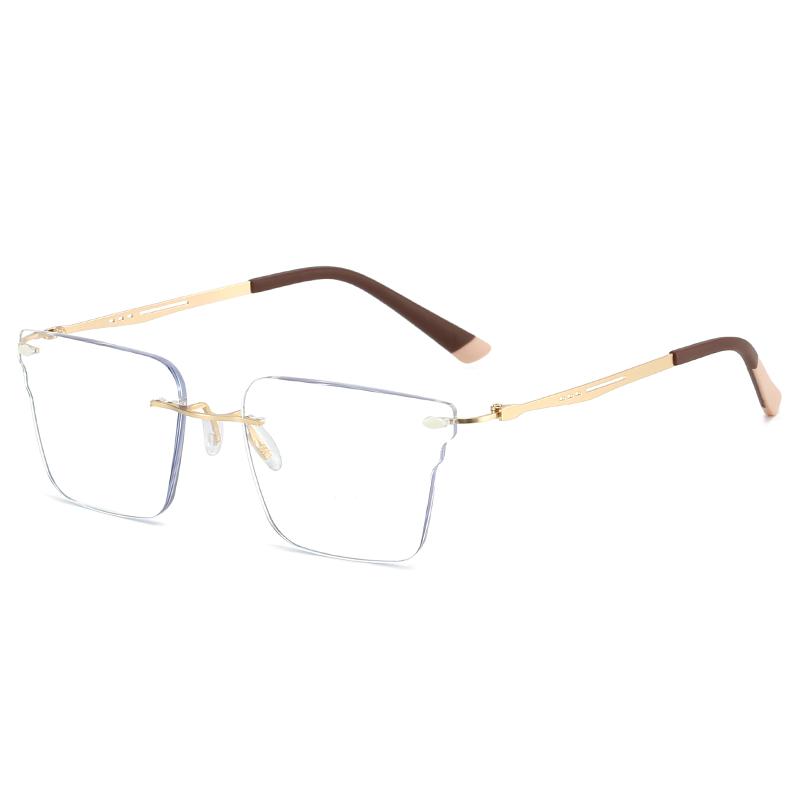 HS2801 HS2802 Unisex Squared Reading Glasses 1pc Metal Frame Presbyopia Corrective Eyeglasses for Men Women Glass Frame