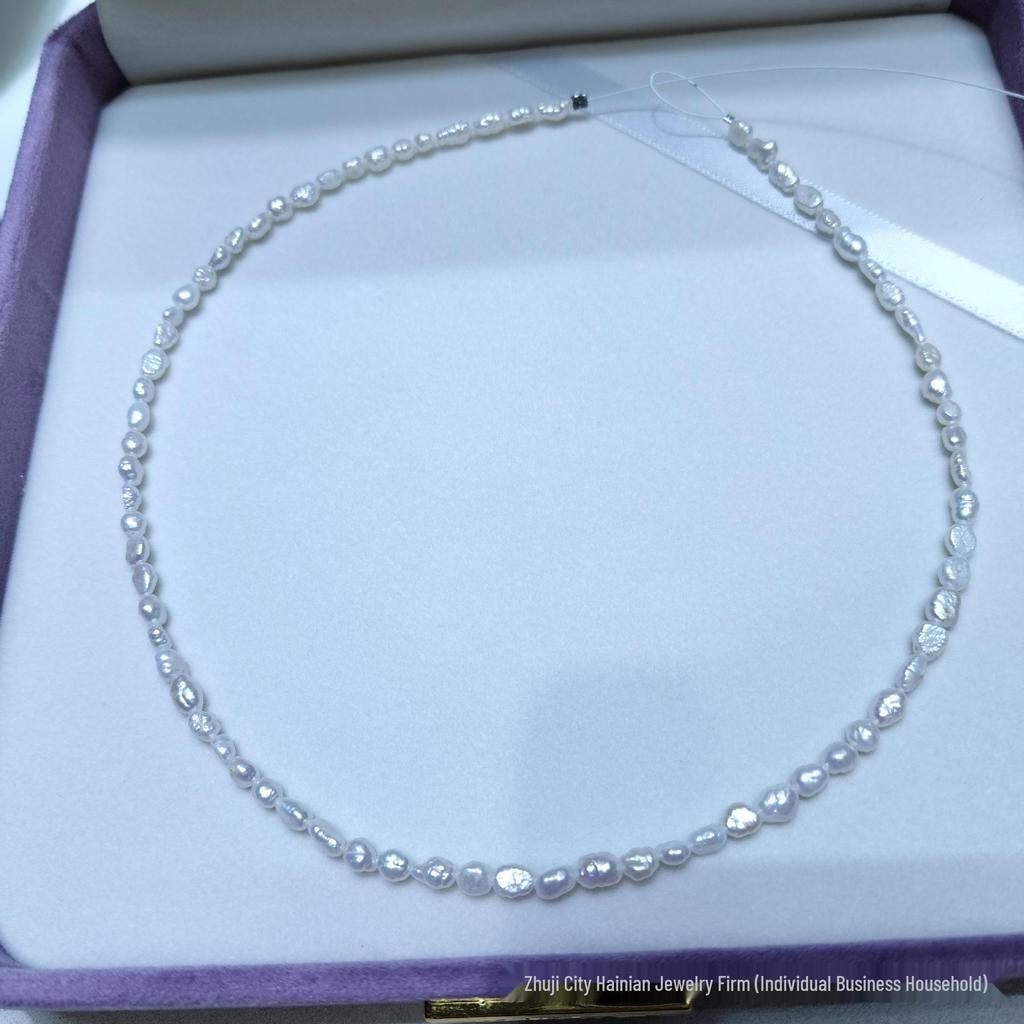 4-5mm Freshwater Keshi Pearl Baroque Necklace & DIY Bracelet Loose Beads