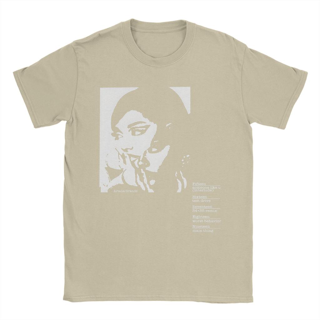 Harajuku T Shirt Summer Ariana Grande Double Vision Deluxe T Shirts Cotton Tee Shirt for Couple Loose Short Sleeve Clothes