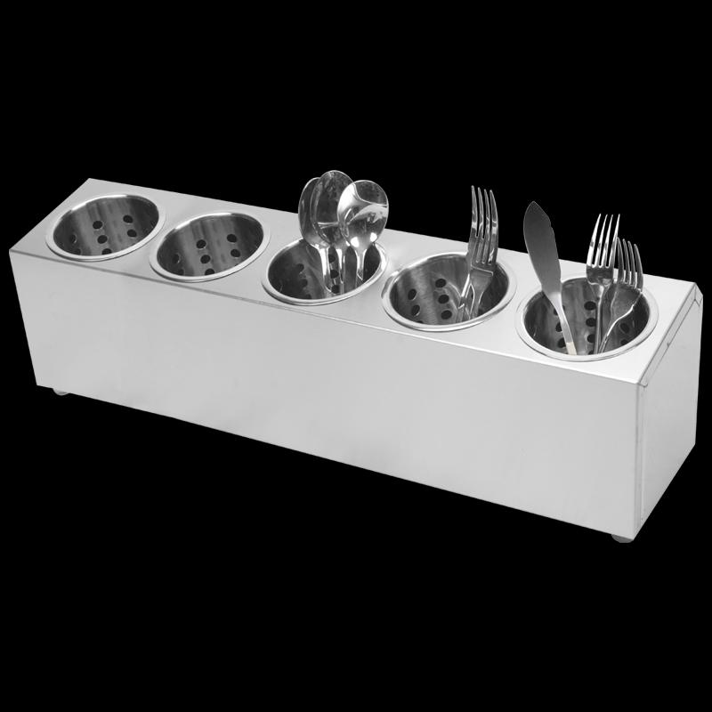 Edelstahl 5-Fächer Besteckorganizer