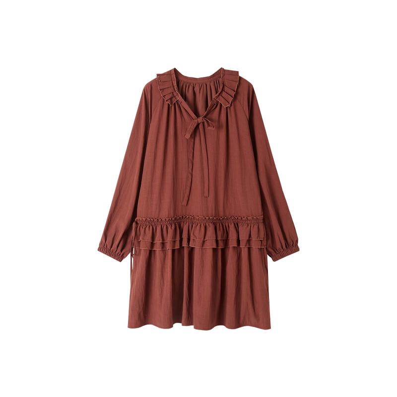 Demana Monet Rose Retro Tiered Lace Tie-Waist Midi Dress