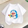 Doraemons Series Boys Girls Short Sleeve Top Summer Hot Cartoon T-shirt Cute Kids Base Clothes O-neck Funny Birthday Gift