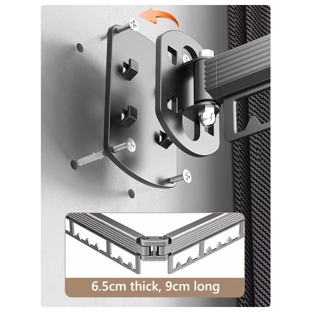 Retractable Folding Clothes Hanger Space Aluminum Cloth Drying Rack Outdoor