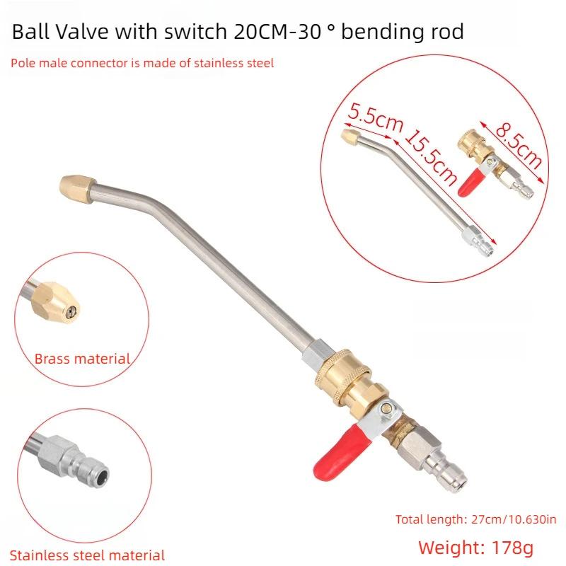 1/4 Quick - Plug Rod Brass&Stainless, Multiple Angles&Sizes, High - Pressure - Comparable for Car Wash, Yard Clean&More