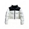 Piumino versione US corto termico ispessito con colletto alla coreana moda donna cappotto trendy, nuovo