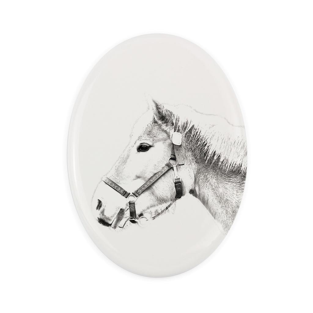 Haflinger – Commemorative plaque with a photo of a horse, tombstone plaque with a print | Art-Dog