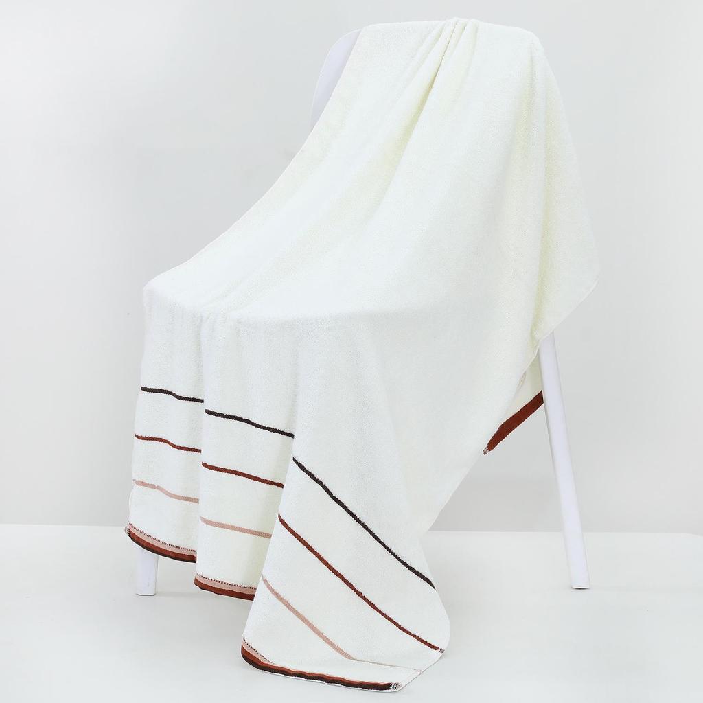 Premium Embroidered Class A Bath Towel - 100% Cotton, Extra Large and Thick (70x140 cm)