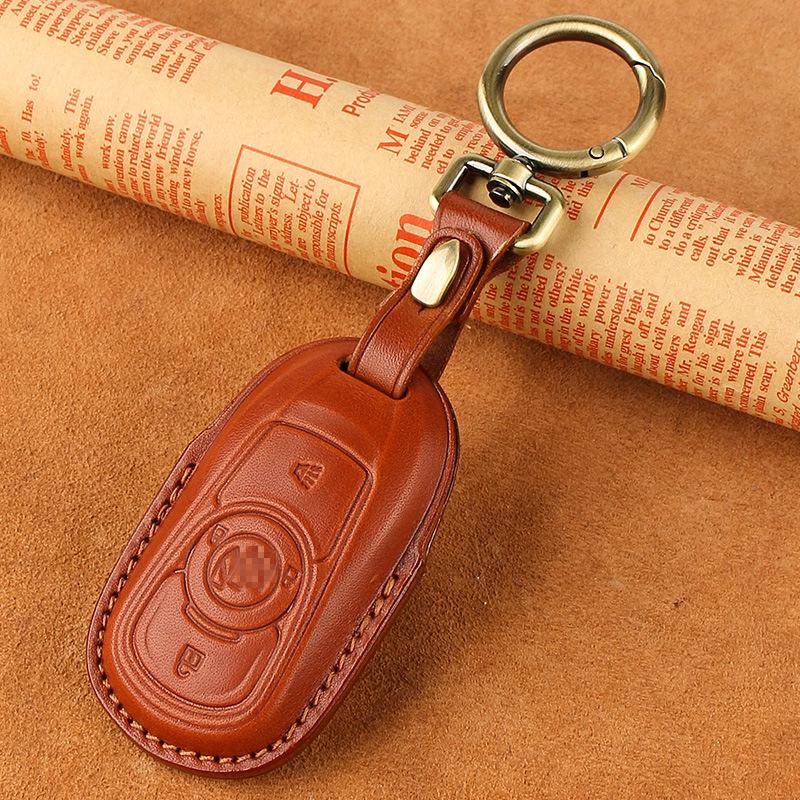 Genuine Leather Key Case for Buick: Envision, Excelle, GL8, Verano, Regal, LaCrosse