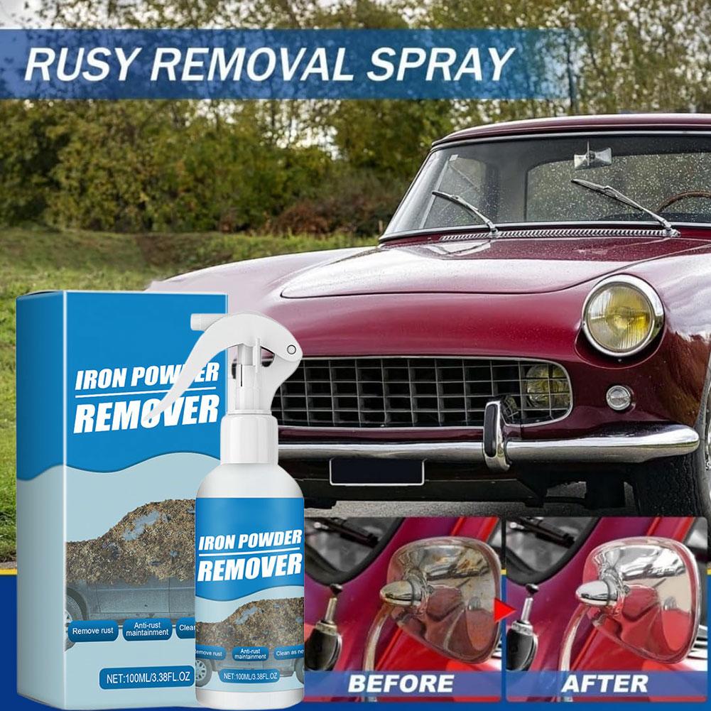 100ml Car Rust Removal Spray For Car Wheel Hub, Door Handle Care Car Exhaust Pipe Multi Purpose Rust Quick Remover Metal Clean
