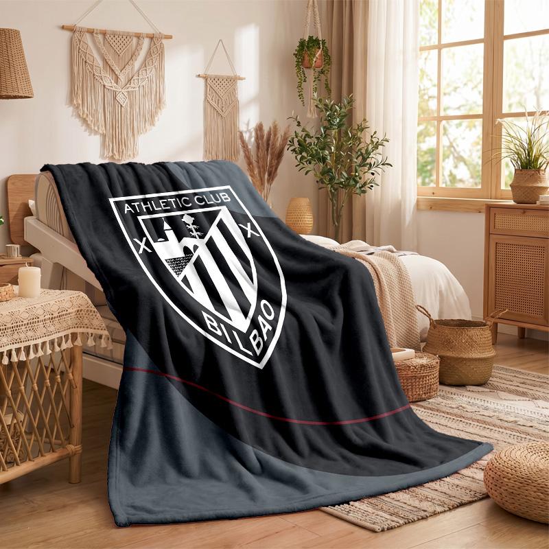 Athletic Bilbao Football Print Flannel Blanket Soft Warm Sofa Bed Throw Blanket For Home Office Bedroom