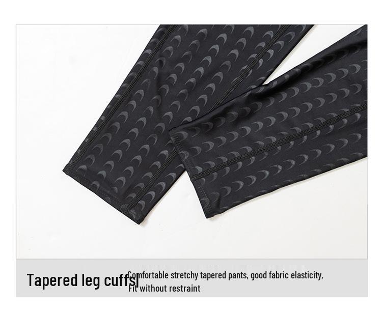 Exklusive Herren-Badehose mit langen Beinen, schnelltrocknend, Haifischhaut-Optik, Renn-Badehose