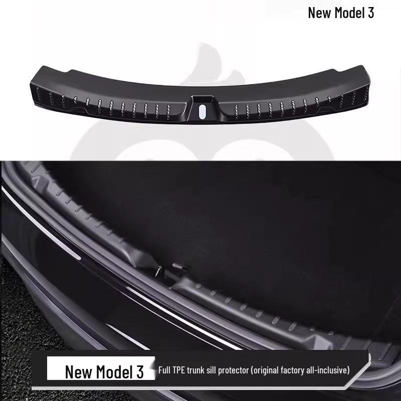 Tesla Model Y/3 Trunk Sill Strips - High-Quality Upgrade for Refreshed Models