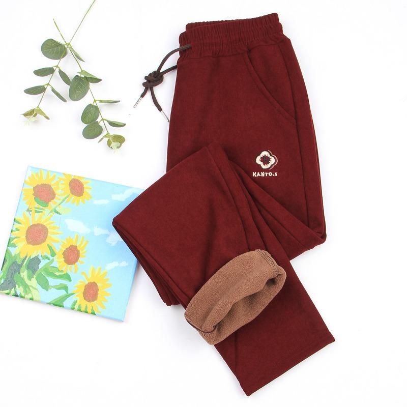 Fleece Pants Women's Pants Thermal Pants Women's Sports Harlan Pants Women's Autumn and Winter New Thin Winter Thickened Casual Sweatpants