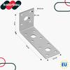 KOTARBAU® Carpenter's Angle Construction Connector Stainless Steel Galvanized 100 x 50 x 35 MM