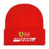 Black Red Grey Knit Hat for Women Men Autumn Winter Warm Skullies Beanie Adult Hats & Caps For Ferrari Scuoerir Ferrari SF90