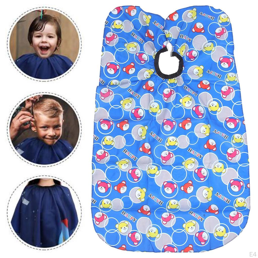 Kids Barber Cape, Stain Resistant Anti Adjustable Professional Haircut Apron for Hairdresser Salon