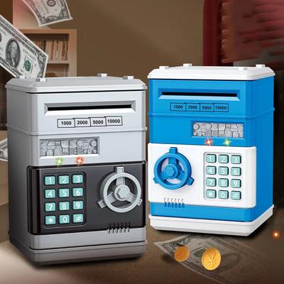 Children's Gift - Mini Piggy Bank with Automatic Electronic Change Compartment, Password Counter & Combination Key Lock