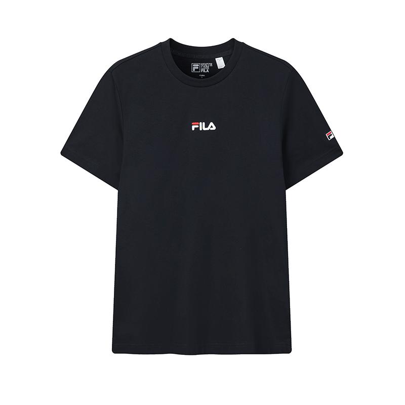 FILA Original Classic Versatile Fashion Round Neck Cotton Short Sleeve T-Shirt Men tops Legendary-Blue F51M629103FNV