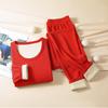 1 Stück Herbst/Winter Damen Warmes Unterwäsche-Set mit Fleece und Samt-Cardigan