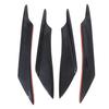 4pcs Front Bumper Side Canards Splitter Fins Universal Black Front Bumper Spoilers Car Door Anti-collision Belt Bumper Guard