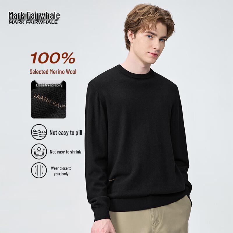 

Mark Fairwhale Men s 100% Sheep Wool Round Neck Knit Sweater M -50