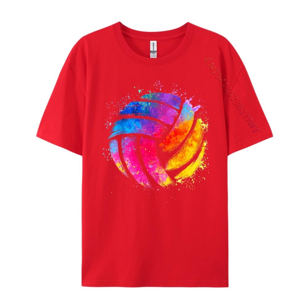 Volleyball Art Boy Girl Volleyball Lover Funny Shirt Mens Clothing 2024 Graphic Tshirt Fathers Day
