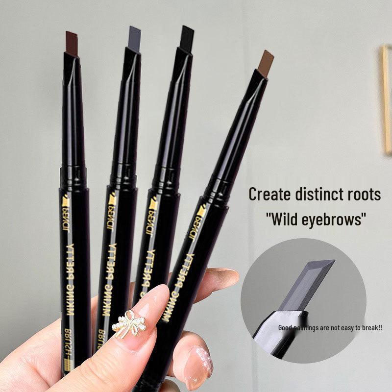 Waterproof Double-Headed Automatic Eyebrow Pencil with Powder - Long-Lasting, Smudge-Proof, Beginner-Friendly 3D Eyebrow Brush.