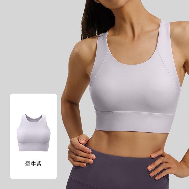 Work-type beauty back exercise can be worn outside shock-proof high-intensity running fitness yoga clothes vest bra