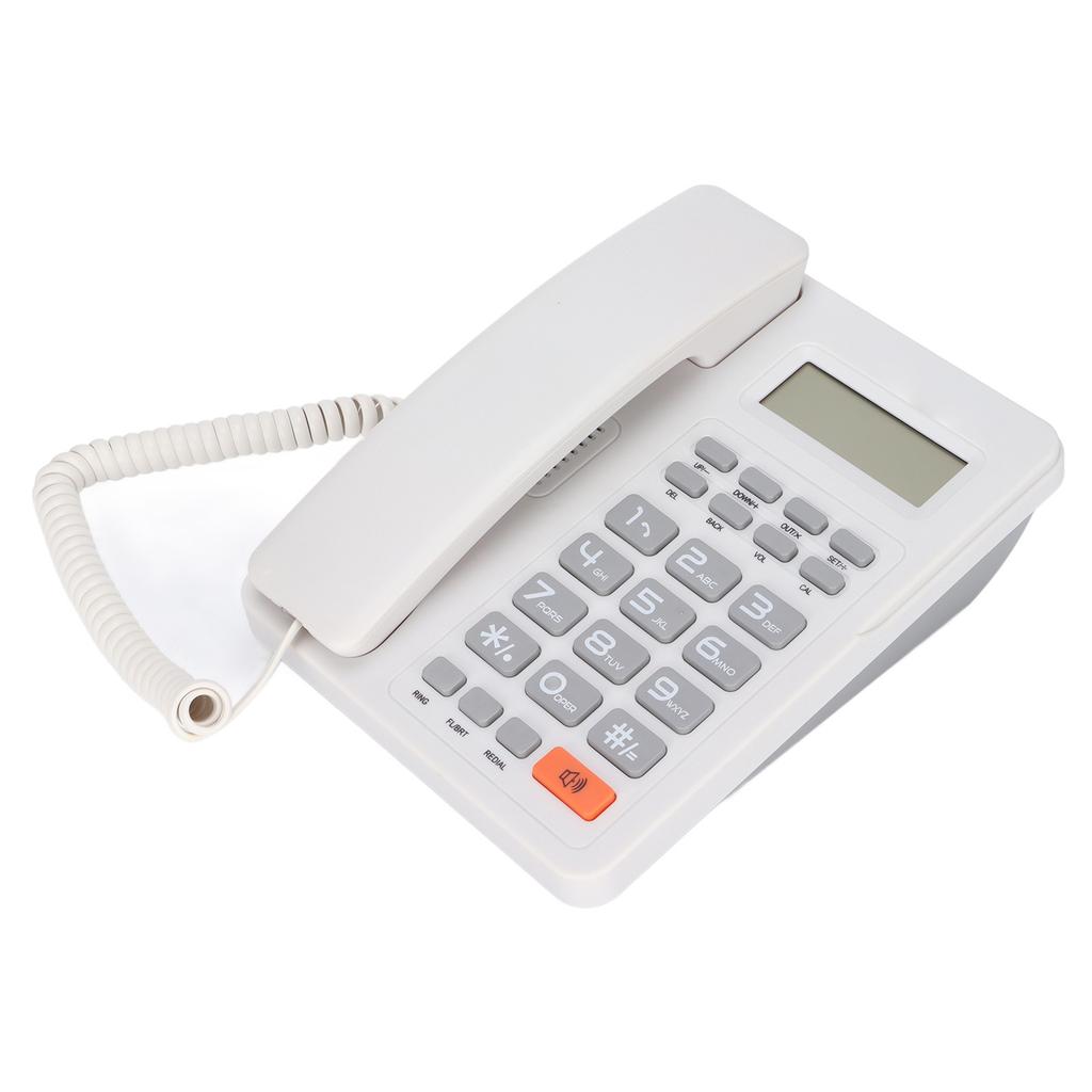 KXT8204CID Telephone Home Office Hotel Telephone Support Semihands Free Battery Free(White )