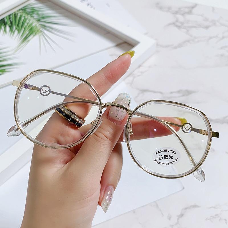 Fashion Rond Glasses Frame Eyewear Frame Metal Anti Blue Light Computer Glasses
