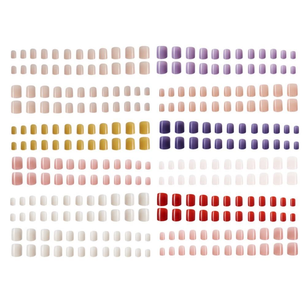 

288pcs French Fake Nails Short Nail Tips Detachable False Nails for Salon CDMJ-73-10