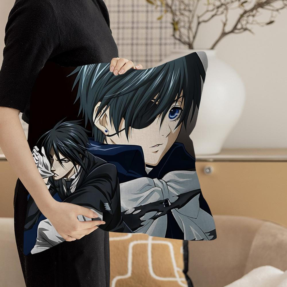 Black Butler Cushion Cover Inches Farmhouse Decor Home Throw Pillow Covers For Couch Decorations